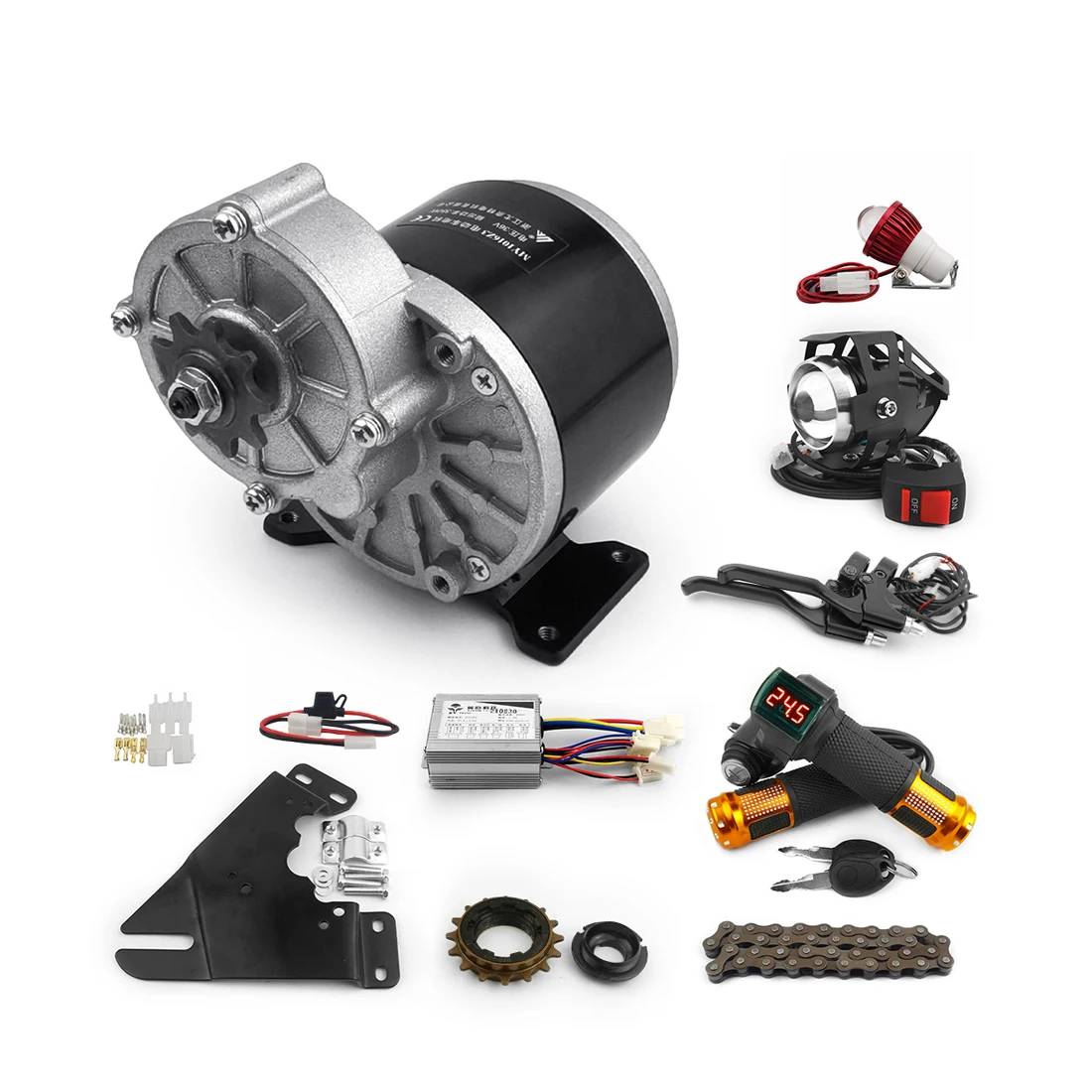 E-Bike Umbausatz 350W 24V - Elektromotor Für Fahrrad, Go-Kart & Roller