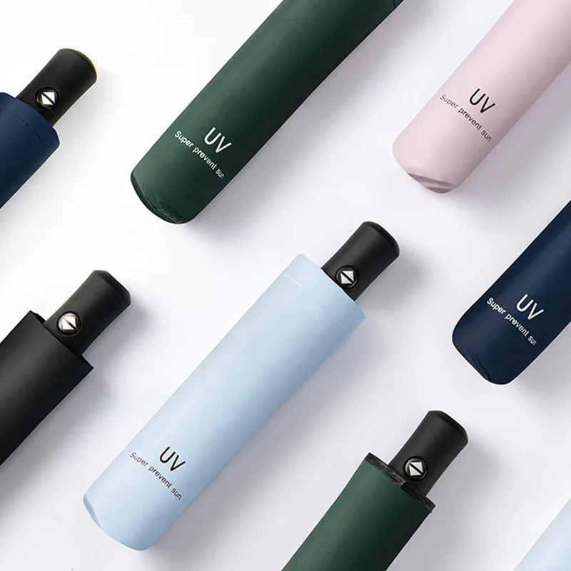 Best Automatic Mini Anti UV Paraguas Rain Sun Umbrella Windproof Folding Portable Women Men Children logo Umbrellas for the Rain