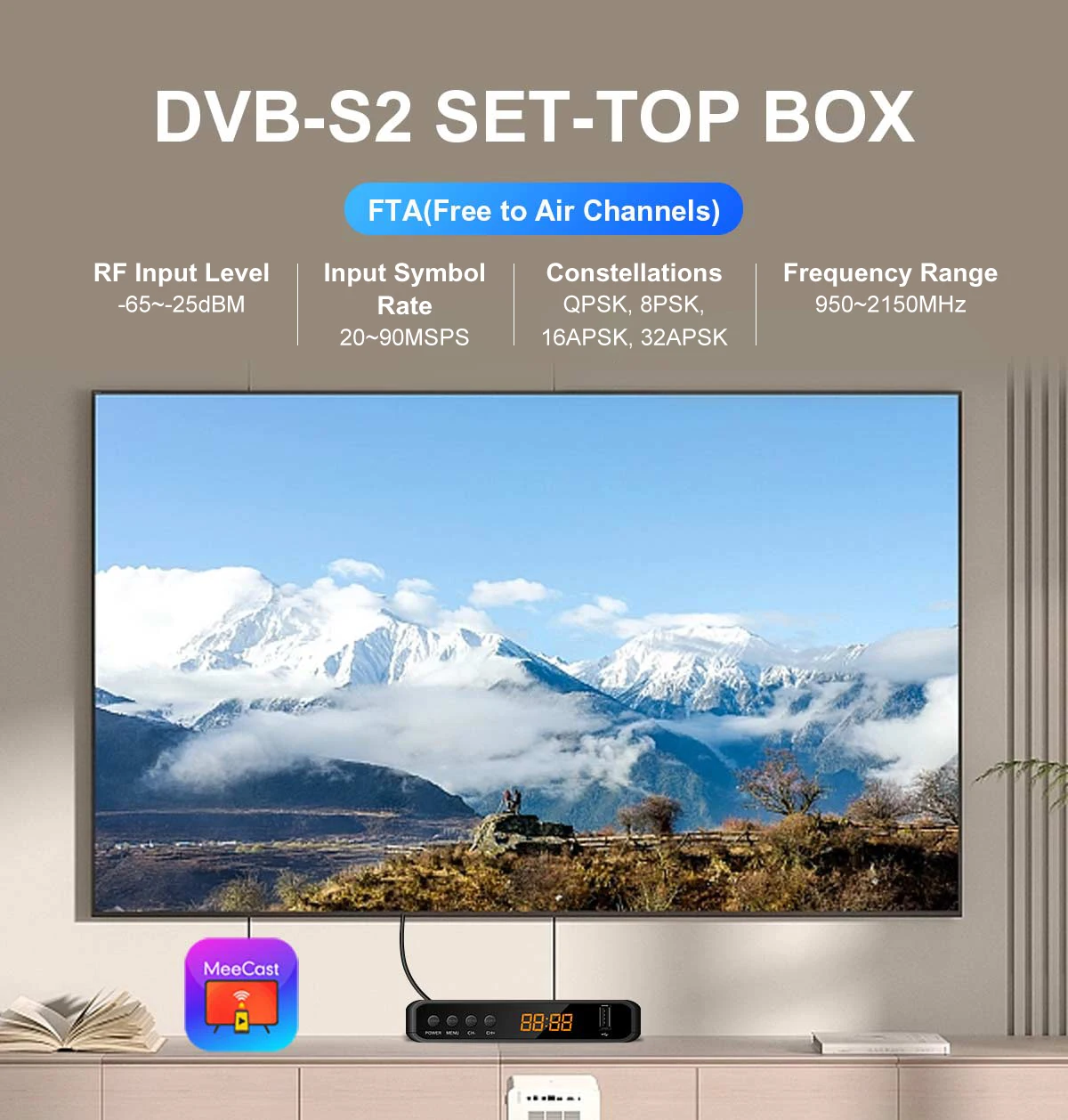 product dvb s2 satellite receiver digital tuners tv channel free to air smart tv box meecast hd dvb s2 receiver set top box-55