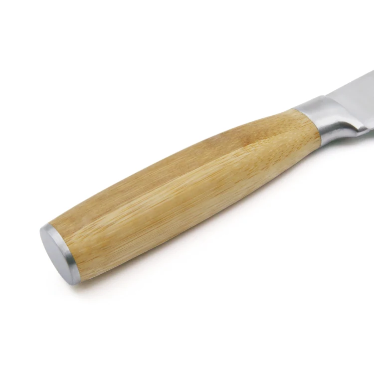 Classical Popular Double Forged Bamboo Handle German Steel X50CrMoV15 Kitchen Knife Set