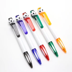 Promotional Soccer Shape Ballpoint Pen Fun Football Retractable Ball Pens With Cheap Stock Lots