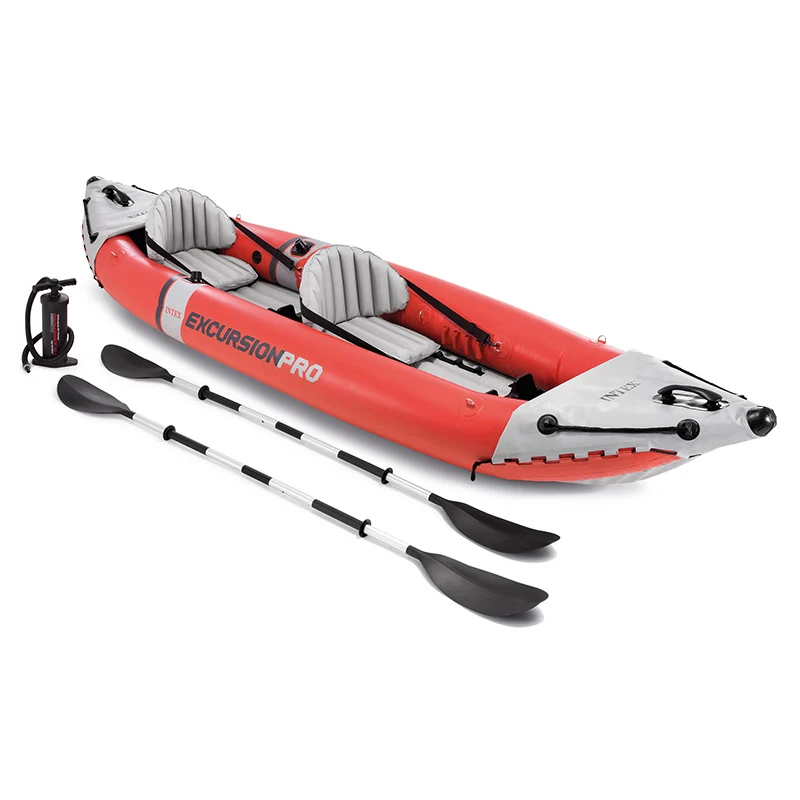 Intex 68309 EXCURSION PRO 2 Rowing Boat Fishing PVC Kayak Outdoor Water Sports Inflatable Kayak Rowing Boat