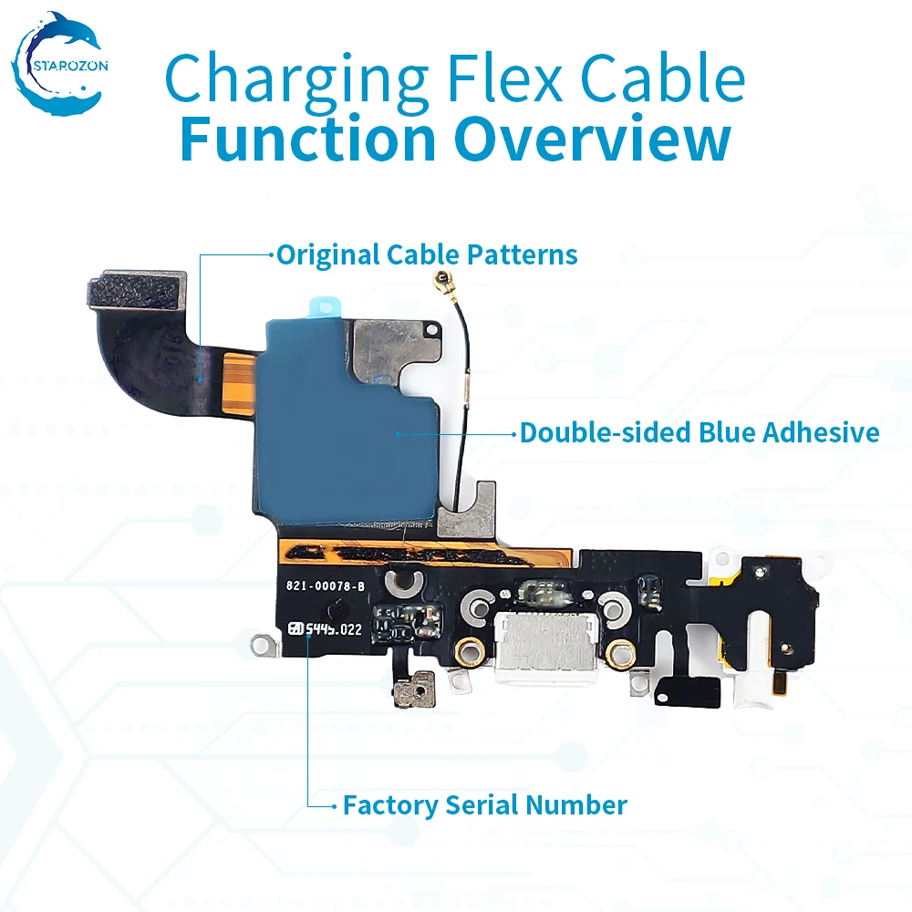 STAROZON Delivery Fast for Iphone 6G 6P 6S 6SP Mobile Phone Flex Cables  Replacement Charging Ports for Smart Phone Spare Parts