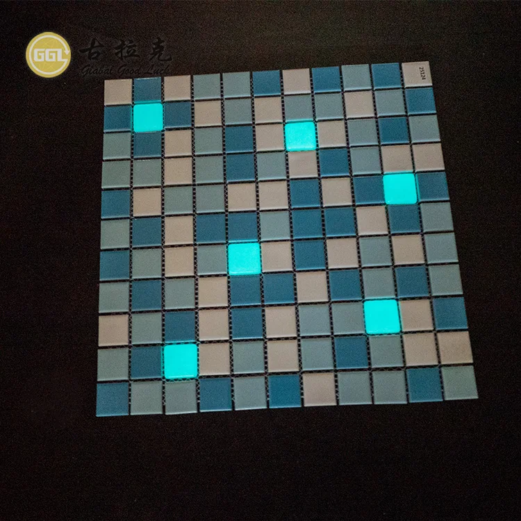 Fluorescent Ceramic Mosaic Tiles Garden Swimming Pool Luminous Decoration