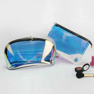 防水化妆包pvc透明拉链化妆包带提手带手提透明化妆包用于浴室 - buy