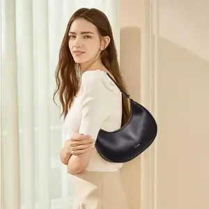 Wholesale Luxury Women's Crescent Bag Pu Leather Single Small Mini Lady  Sling Armpit Shoulder Bags for Girls New Design 2026