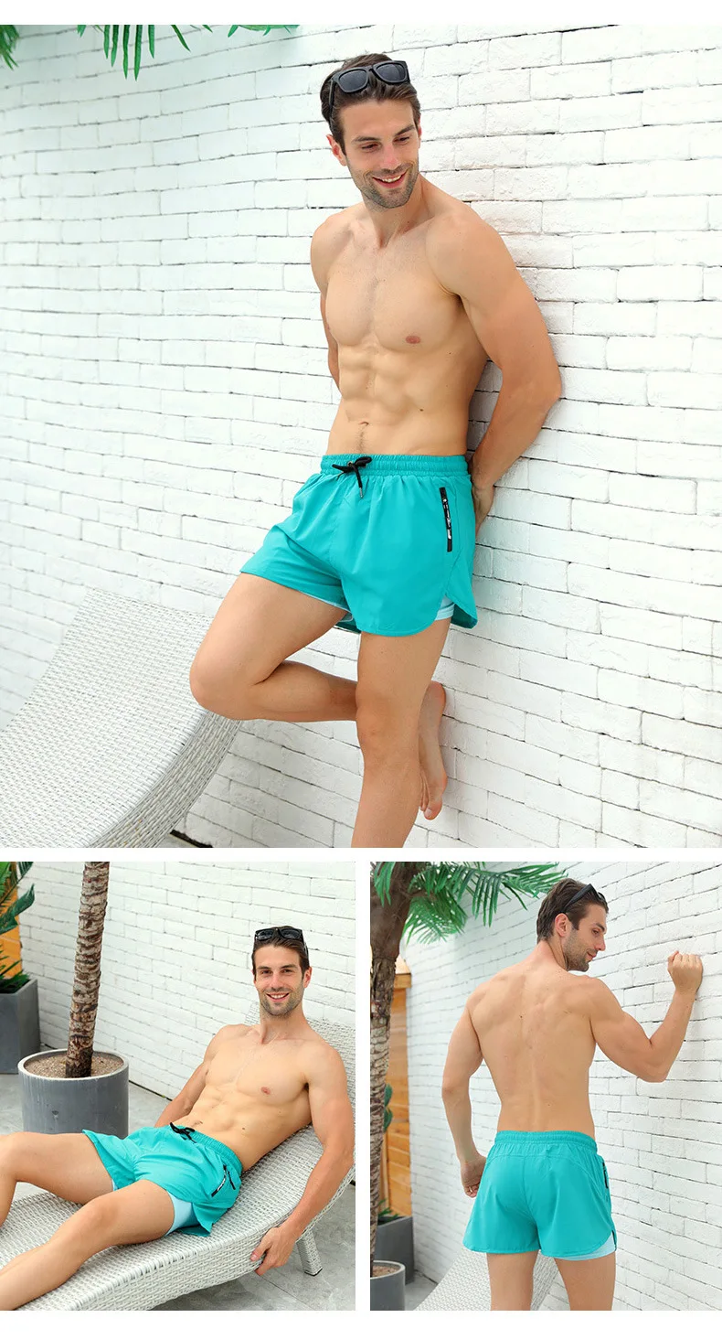 OEM kratke hlače za trening na plaži za moške, odbojko, surfanje, plavanje, športne hlače, poletne kopalke, kopalke 2 v 1, podložene za telovadnico Fiess375_voghion.com