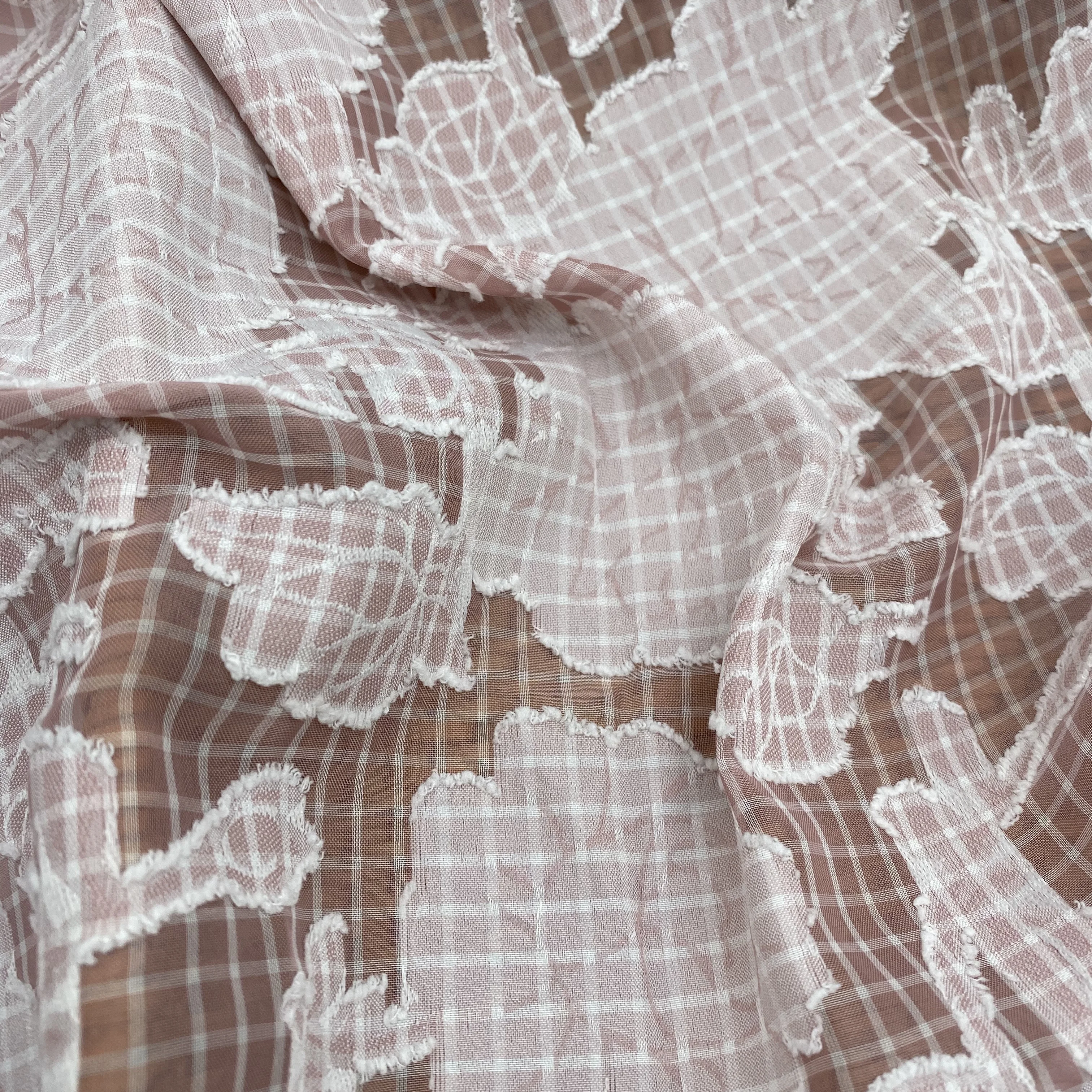 Оптовая продажа в наличии жаккардовая шифоновая ткань для