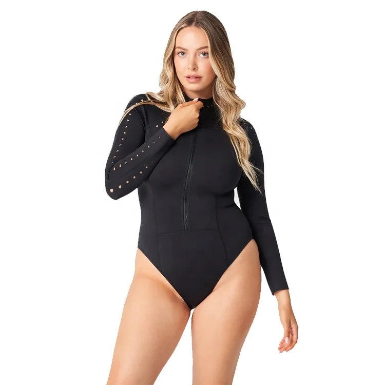 Divestar Womens 2mm Neoprene Wetsuit Super Stretch Long Sleeve Bikini