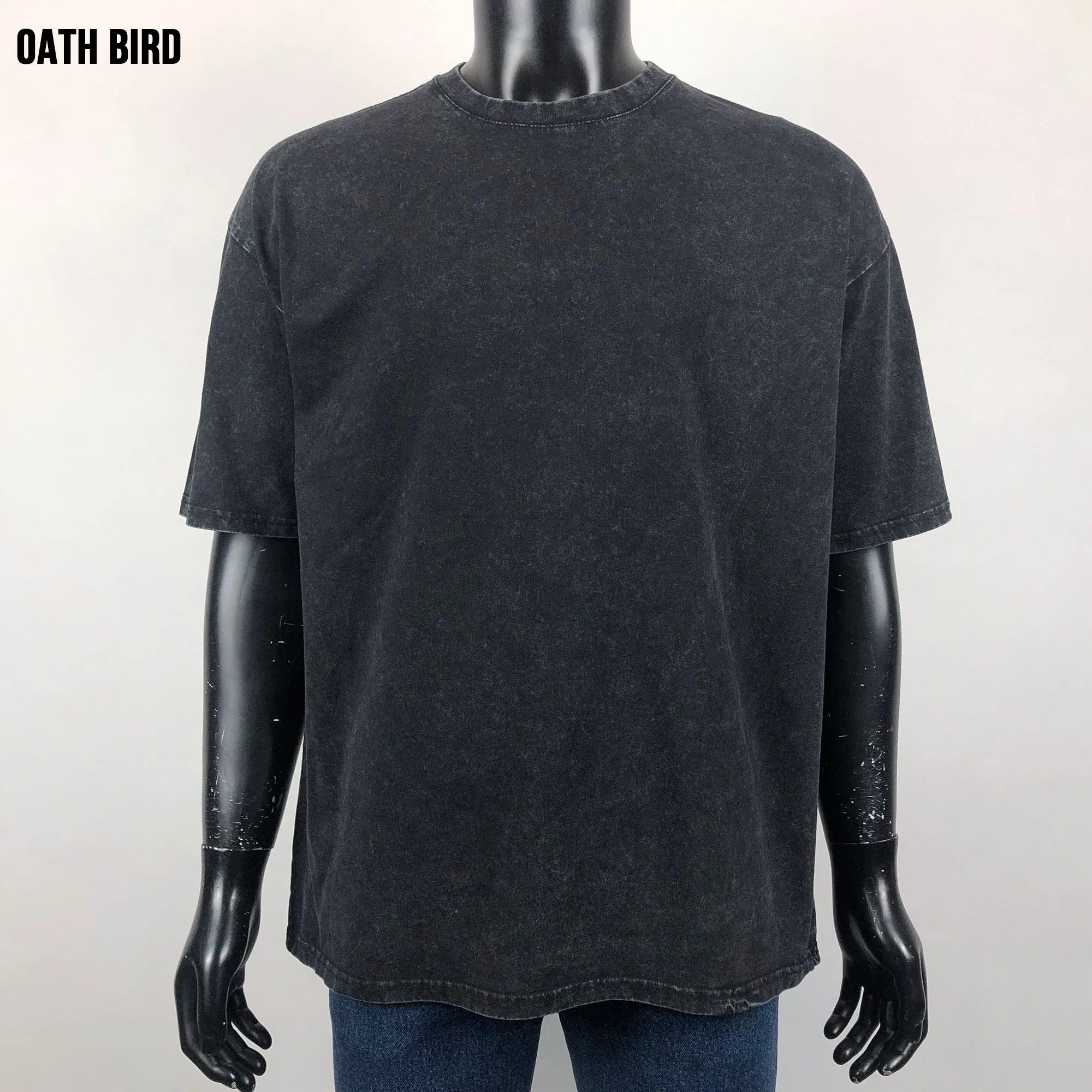 230gsm acid wash t shirt mens oversized drop shoulder vintage streetwear blanks