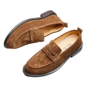 2026 Ruvell Premium Men's Driver Dress Shoes Slip-On Leather Fashion Wholesale Loafers Trade Assurance Breathable for Summer