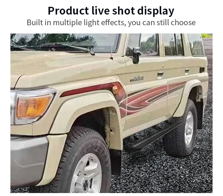 Power Step Automatic Aluminium Alloy Electric Side Steps Auto Parts Power Running Boards for TOYOTA  LC76 Land Cruiser 76 details