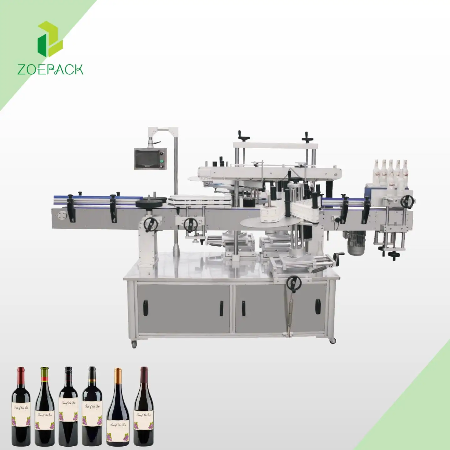 Fully Automatic Round Bottle Glass Beer Bottle Single Side Double Sides Adhesive Sticker Labeling Machines