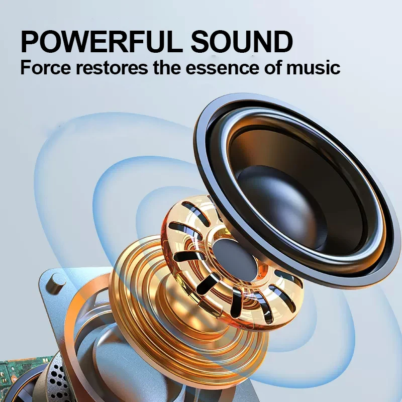 Small Size Big Power Strong Heavy Deep Bass Party Speaker Karaoke Portable Bluetooth Indoor Outdoor Activities Meeting School