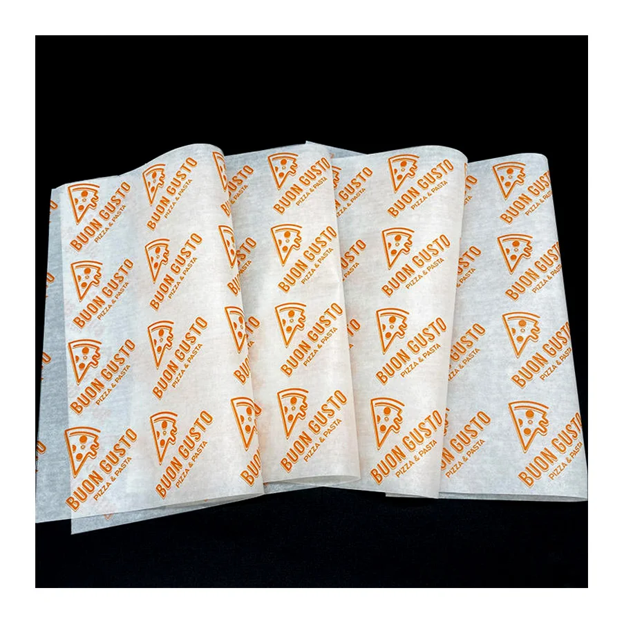 Custom Printed Yellow Greaseproof Paper 100gsm Food Grade Paper Sheets Butter Paper for Packaging