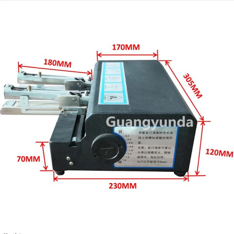 Smart Sensor Electric Stapler Machine Double Head Automatic Book Comb Binding Sewing Automatic Heavy Duty Stapler Industrial