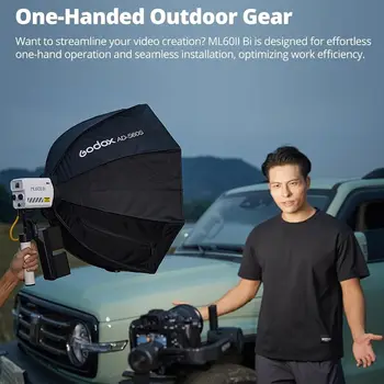 Godox ML60II Bi Portable LED Video Light 2800K-6500K Bi-Color Handheld Photography Light Godox ML60ii detail image