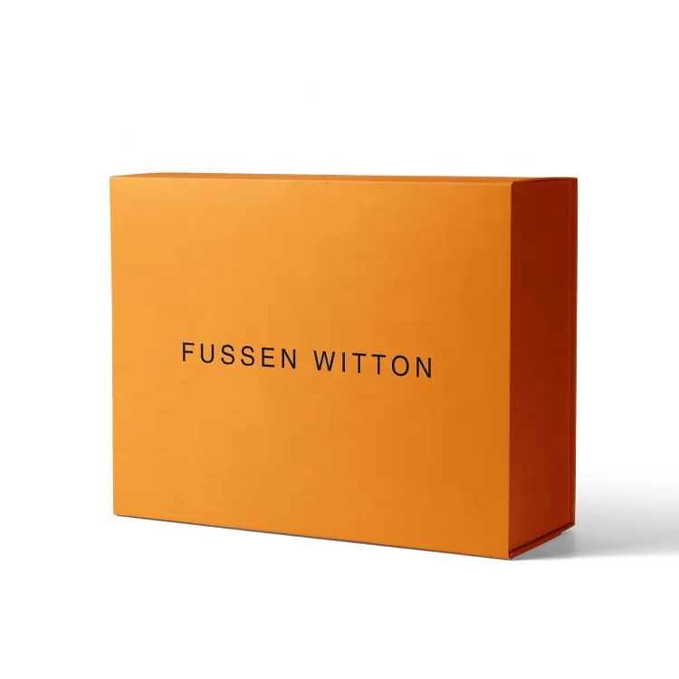 Wholesale Customize Logo Color Printing Cosmetic Box Strong Bearing Capacity Recycled Orange Cosmetics Folding Box