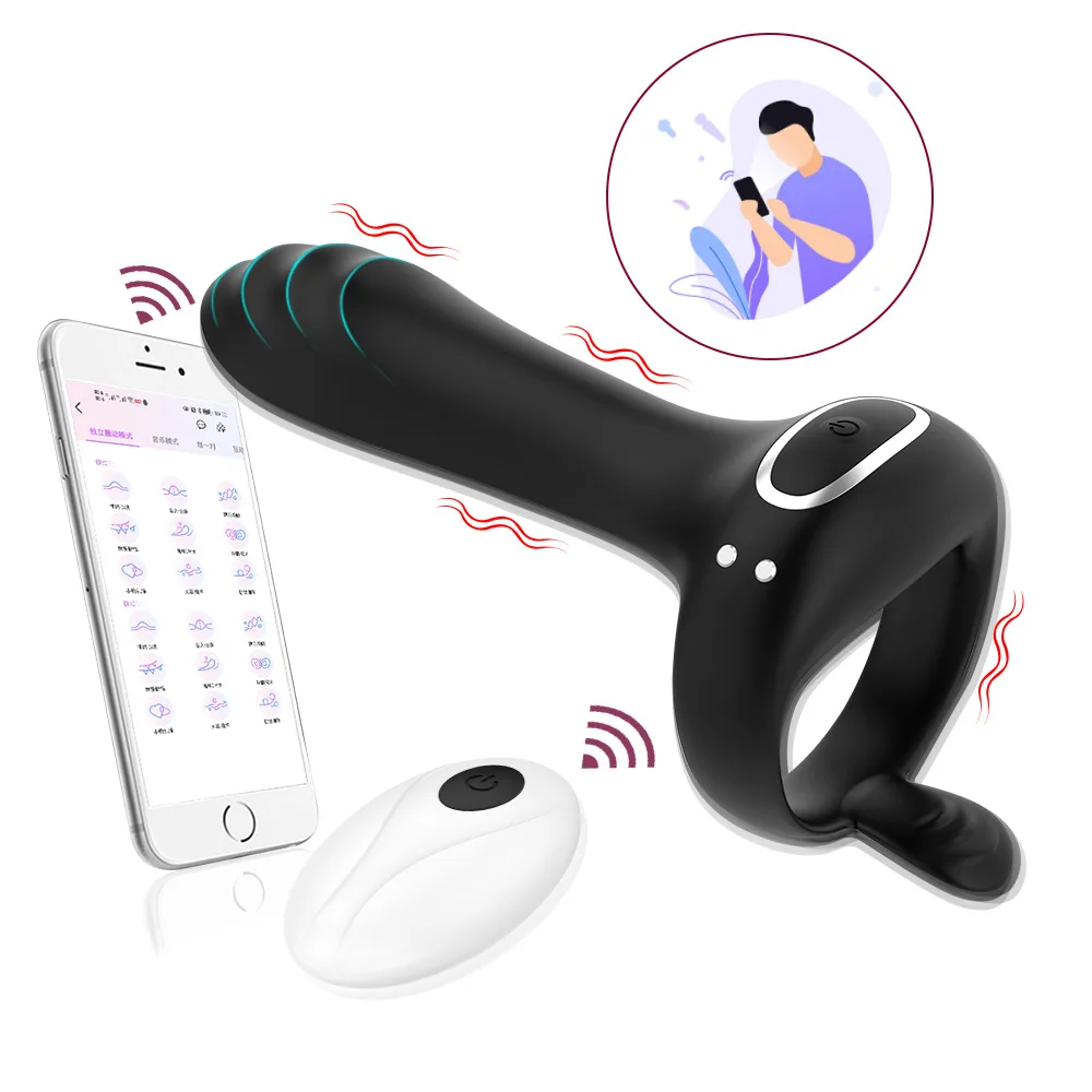 2023 High Quality APP Remote Control Condom Vibrating Cock Ring  