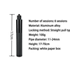 Black 70cm straight-drawn pipe