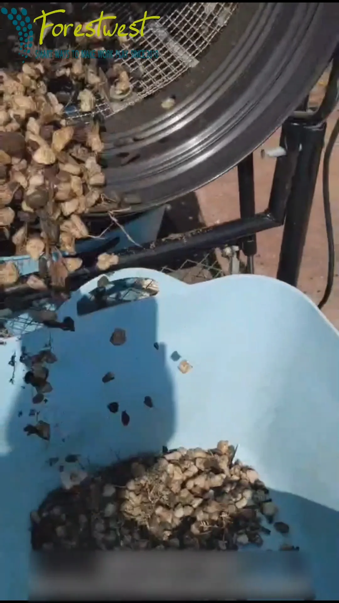 375mm 360w Electric Rotary Drum Soil Sieve Portable Sand Soil Garden ...