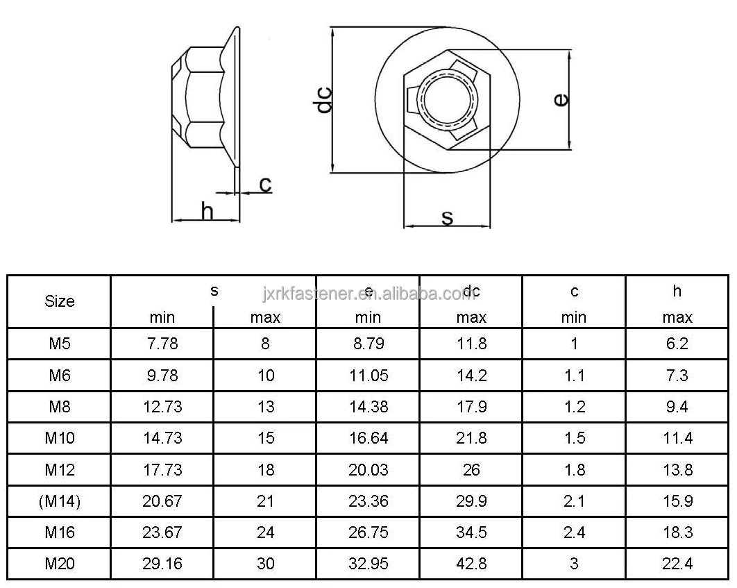 Din6927 Hex Flange Stove Nuts Prevailing Torque Lock Nuts Class 10 High ...