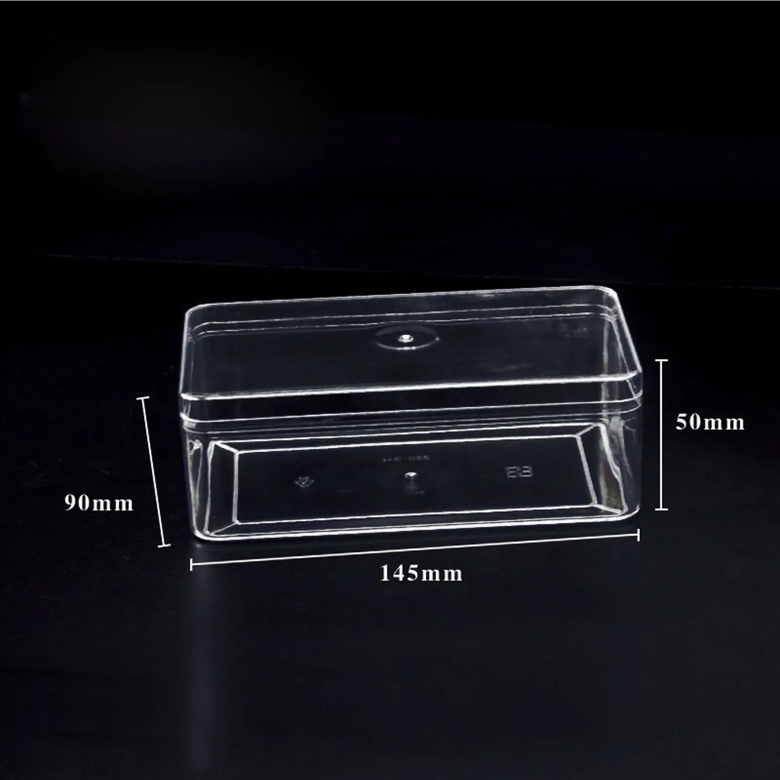 Customized Rectangle Transparent Food Safe Cake Dessert Tiramisu