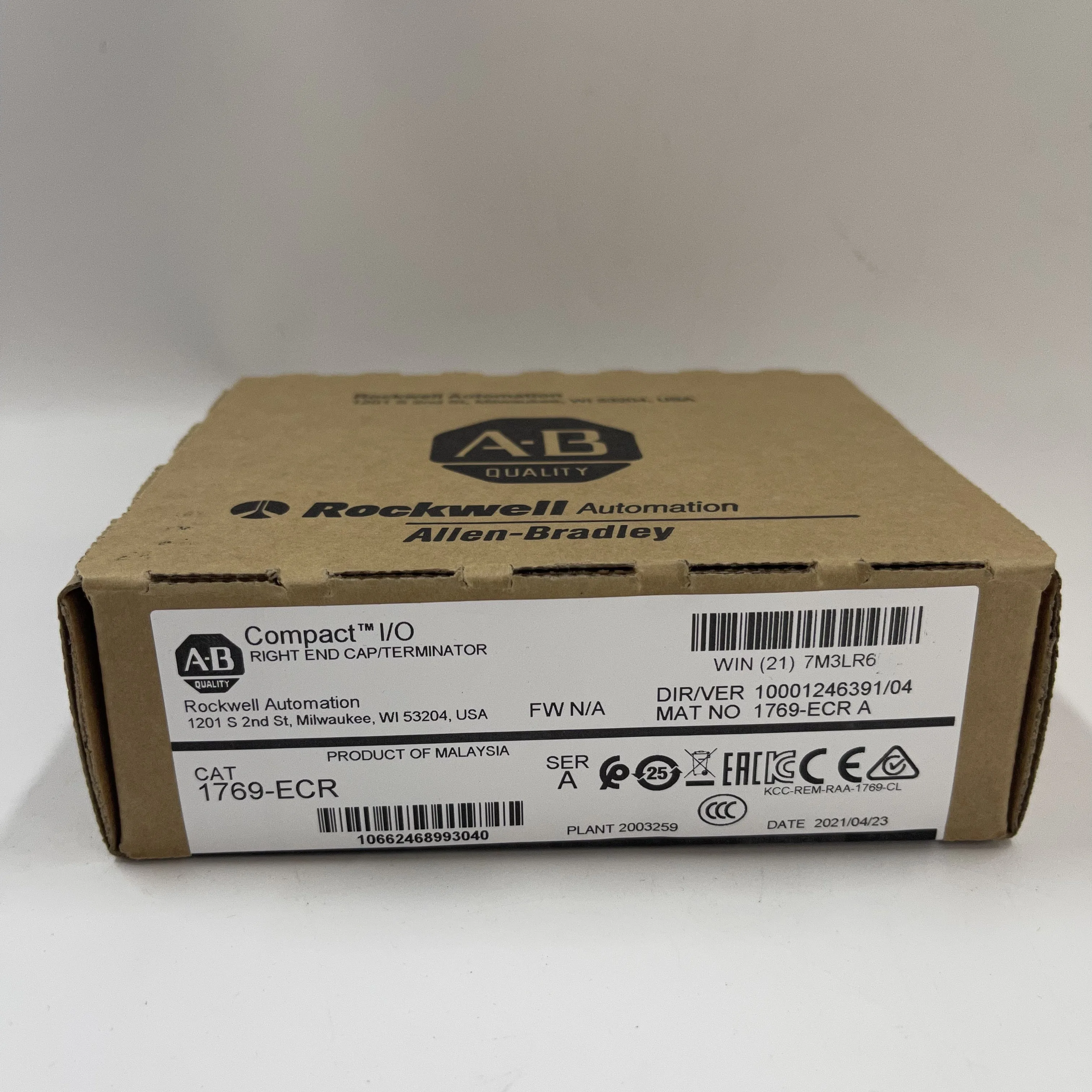 Allen-Bradley Compact I/O Right End Cap/Terminator 1769-ECR