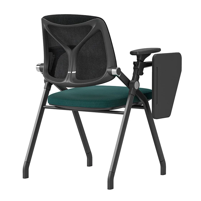 Steel Structure Meeting Conference Chair With Pad Mesh Staff Office Training Chair Without Wheels