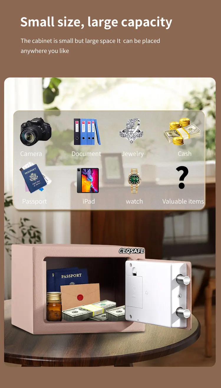 CEQSAFE Wholesale Price Mini Safe Box Kid Child Own Deposit Box High Security Box Save Money As Gifts details
