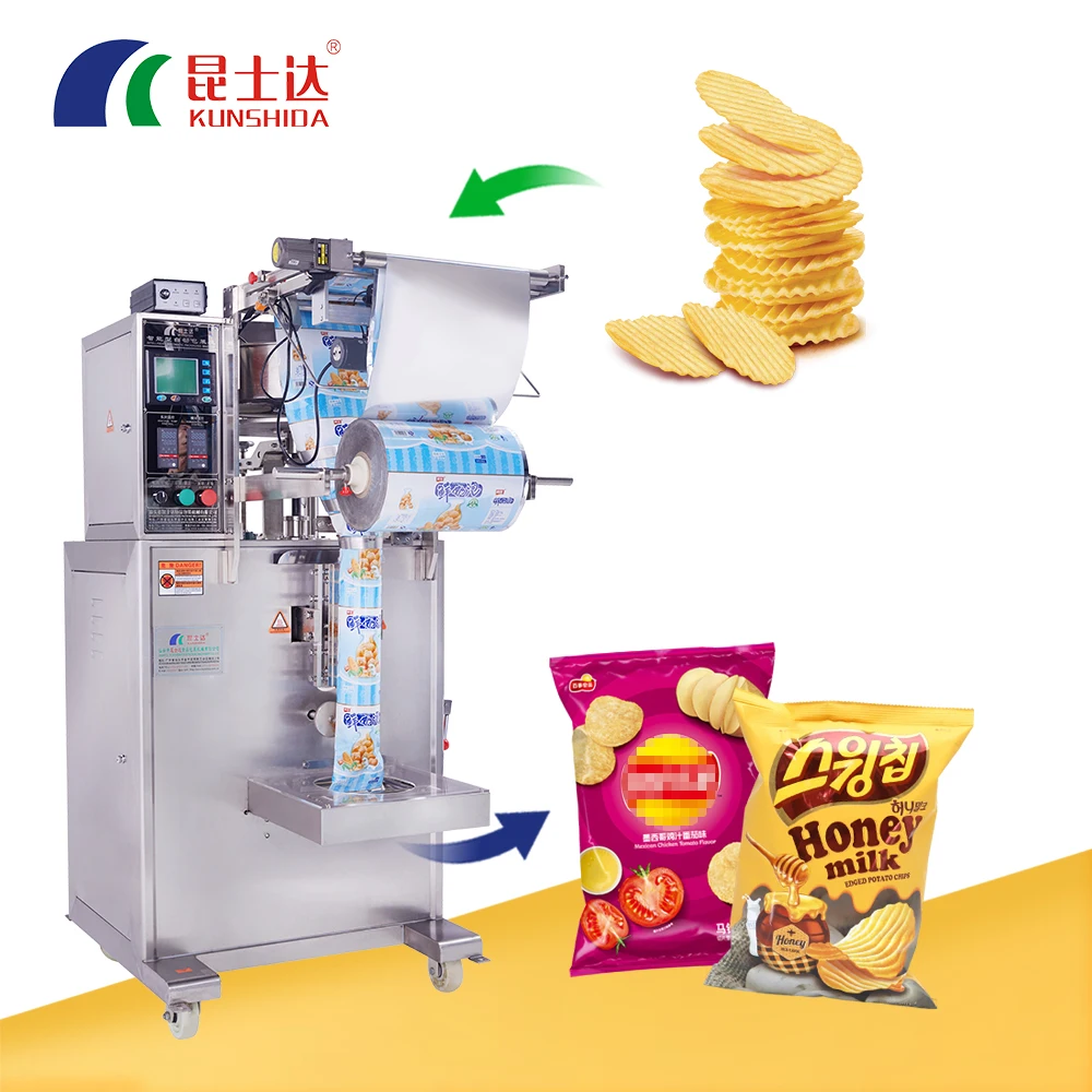 Multifunction Automatic Chocolate Bean Salt Candy Potato Chips Spice Sugar Powder Granule Filling Snack Food Packing Machine - Image 2