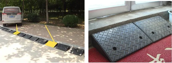 Bumpy Curb PVC Covered Rubber Speed Bumps Global Application Kerb/Curb Ramp for ...