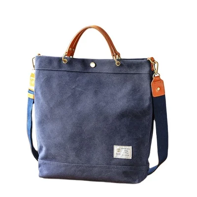 Japanese casual versatile handbag canvas niche women's bag large capacity one shoulder portable tote bag shopping bag