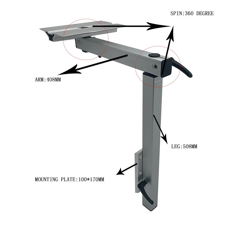 Height Adjustable RV Caravan Aluminum Table Leg with Dreh Rotating ...