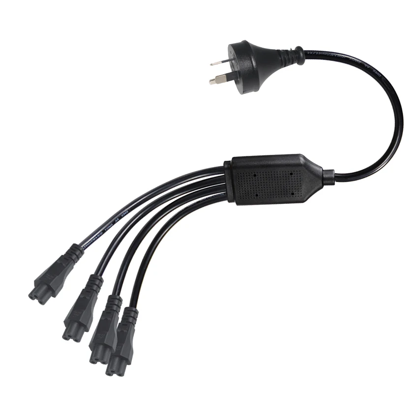 Elecan 4-Wege-Netzkabel-Splitter, 1 Zu 4 Steckdosen, 3-polig, 13A/125V, UL-zertifiziert, 0,46 M Lang