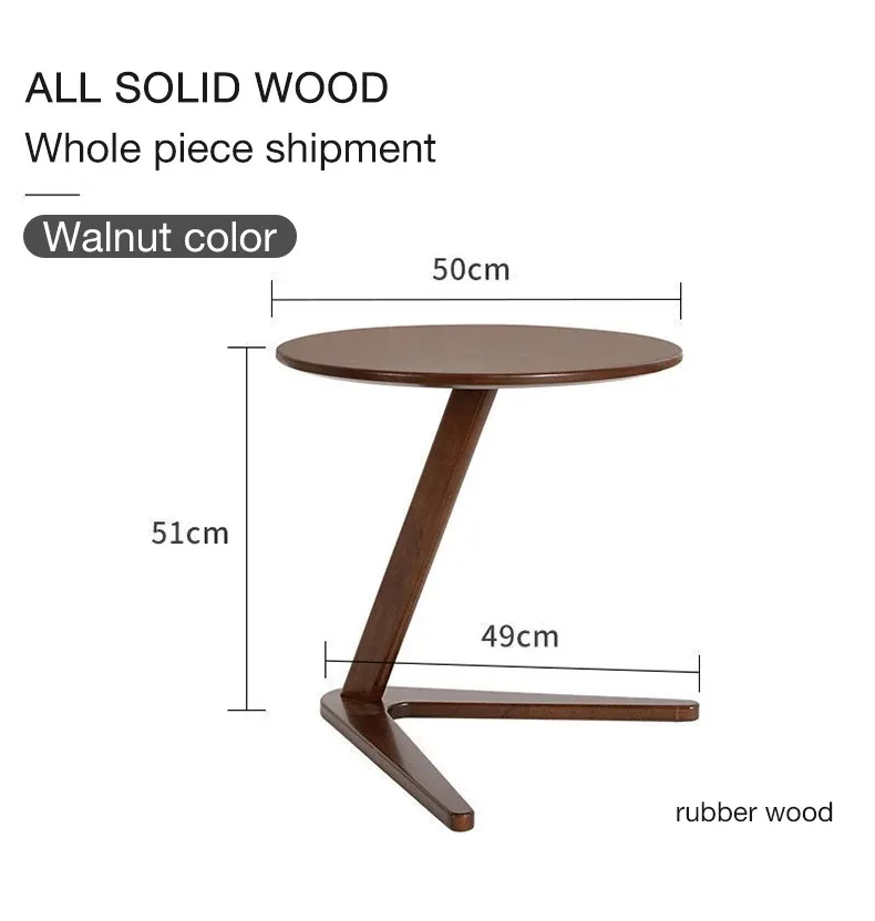 Simple All Solid Wood Side Table Nordic Living Room Sofa Side Coffee ...