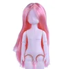 Cabello lacio rosa con raya al medio - comprar cabeza individual
