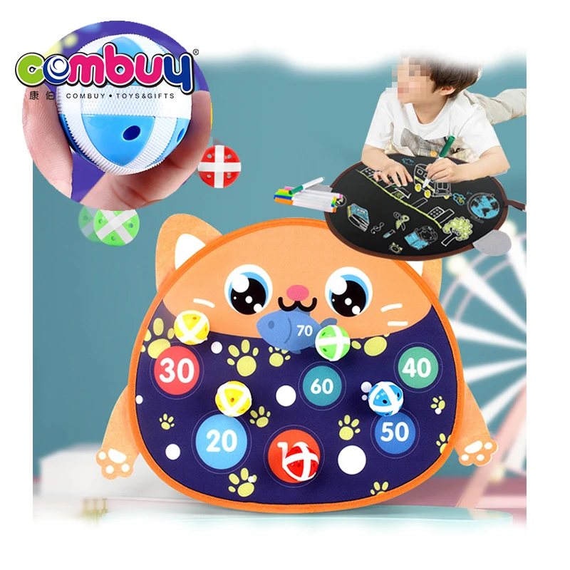 Drawing Sketchpad Game 2 in 1 Sport Sticky Ball Toys Kids Dart Board