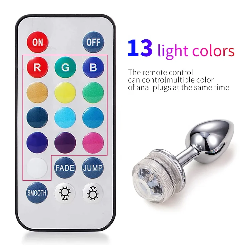 Remote Control LED Lighting Flashing Anal Butt Plug for Adults Prostate G  Spot Sex Life Massage Stimulation