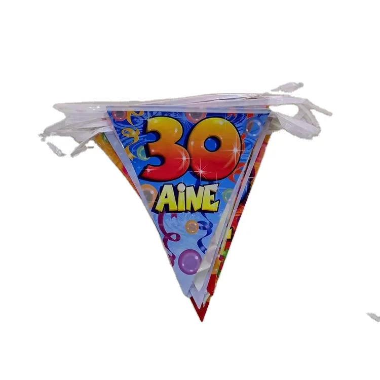 Customized design PE Pennants String Flag Triangle Bunting Banner For advertising