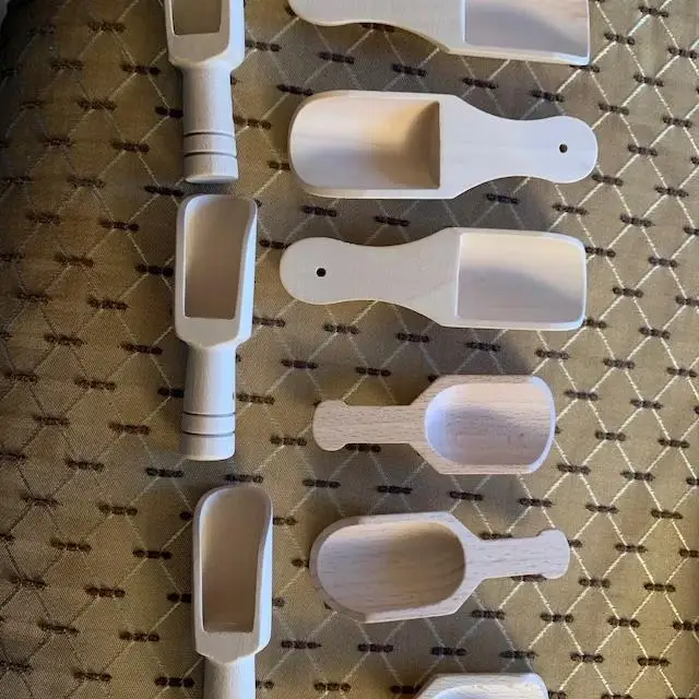 Montessori Wooden Scoops Set Of 6 Pcs Sensory Bin Tools Buy Wooden