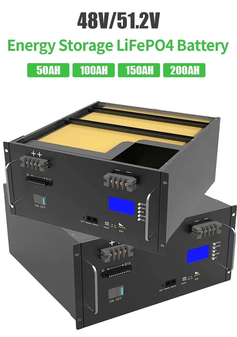 Rack Mounted Lithium Battery 5KW 51.2V 48V 100AH 120AH 5Kwh 10Kwh Solar ...