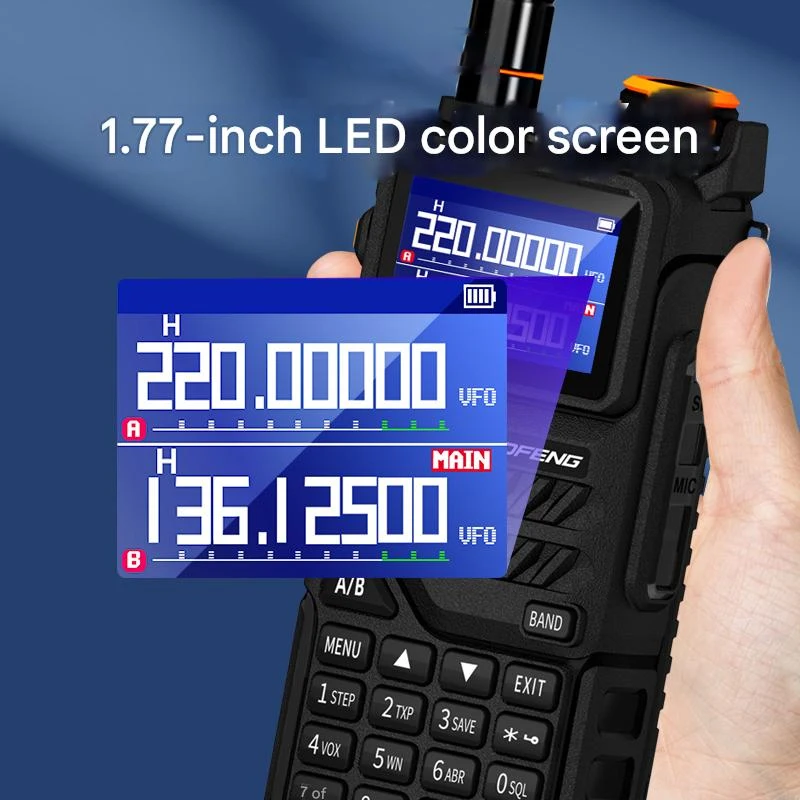 Best Baofeng K5 PLUS Dual band Channel Tactical Walkie Talkie 10W Long Range UHF VHF Handheld Ham radio