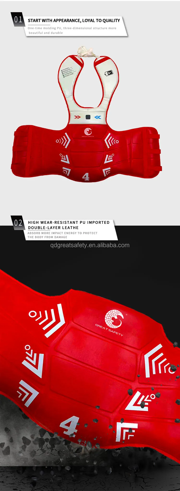 Taekwondo Electronic Protector Red And Blue Wtf Custom Taekwondo Protector Great Century Unisex