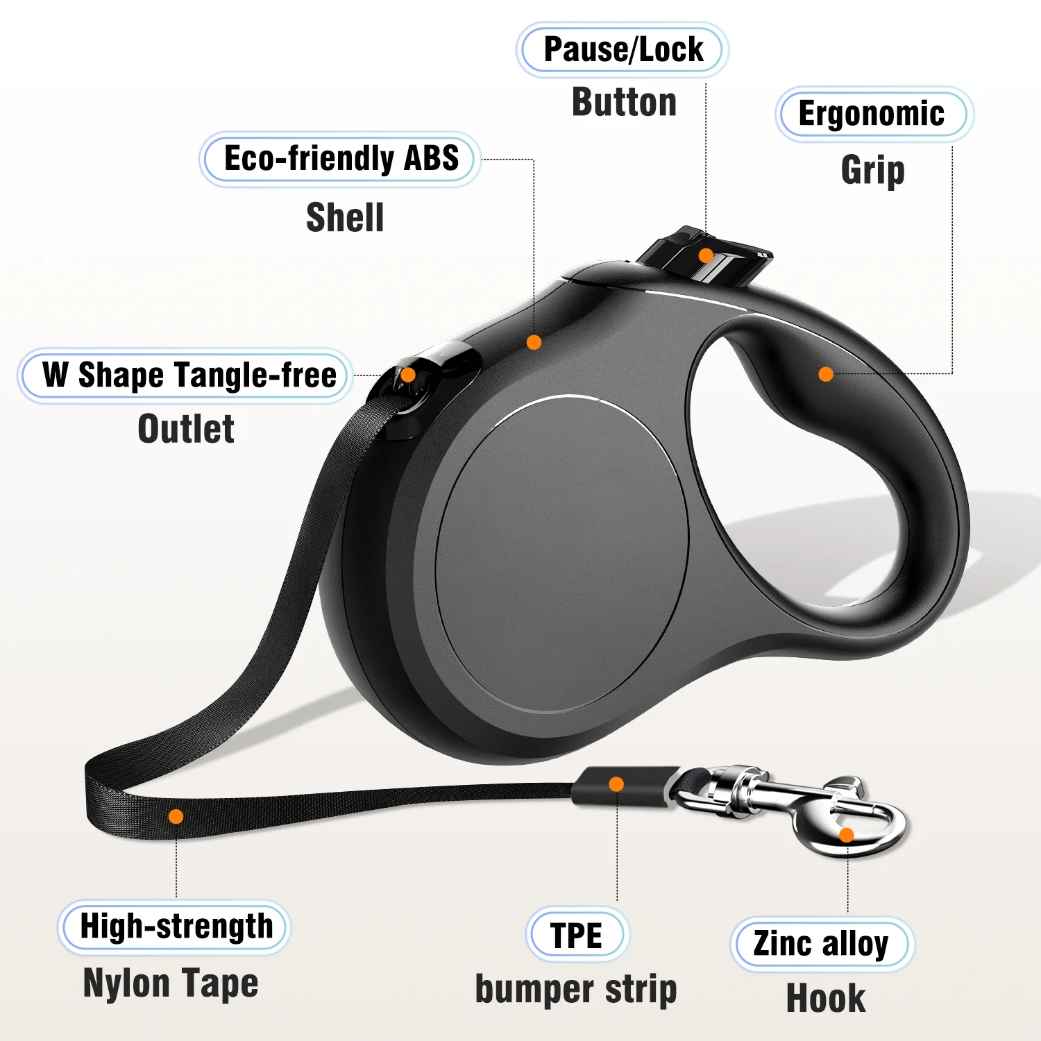 3M 5M Dog Leash Retractable Puppy Walking Extending Leads Large Medium Dog Autom