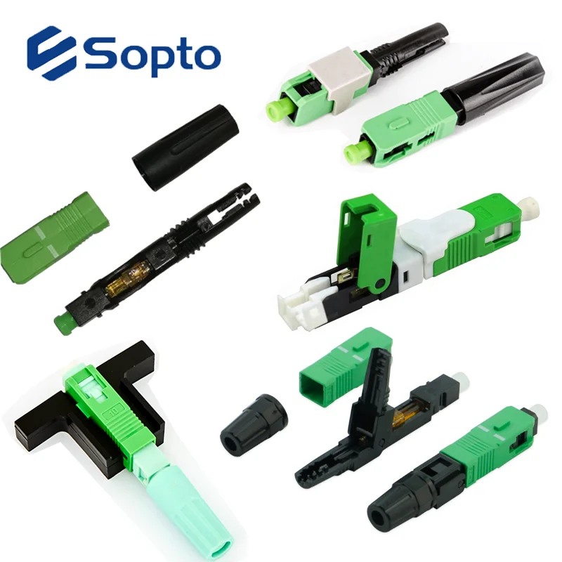 FTTH Fiber Optic Connector SC APC for Drop Cable Waterproof Simplex SC Fast Connector