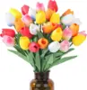 Flores de Tulipán de PU de Tacto Real