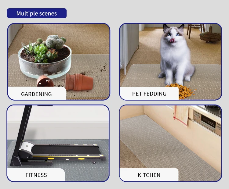 Heavy Duty Plastic Office Desk High Chair Mat For Carpet Glass Chair