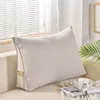Aspect coton-lin blanc menthe, style sans boutons