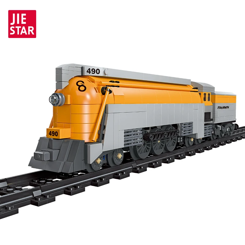 JIESTAR Steam Locomotive Model Building Block Set - 808 Pcs